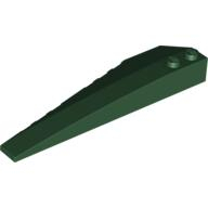 Lego kostka (kostička) 10x3 klín pravý zkosený, tmavě zelená (4547225)